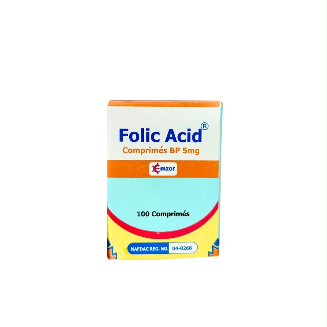 Emzor Folic Acid Tablets 5Mg X100
